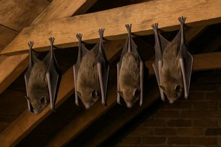 4 bats roosting in attic bowling green